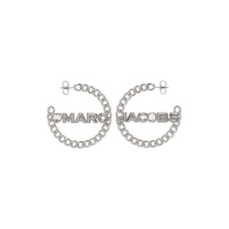 Silver The Charmed Chain Hoop Earrings 231190F022005