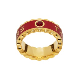 Gold   Red The Medallion Ring 231190F024003