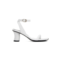 White Leather Heeled Sandals 231191F125005