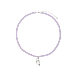 SSENSE Exclusive Purple Raver Necklace 231201M145010