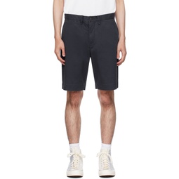 Navy Classic Fit Shorts 231213M193021