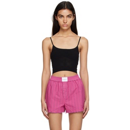 Black Cropped Camisole 231214F111018