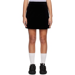 Black Wrap Miniskirt 231216F090000