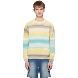 Yellow Striped Sweater 231221M201003