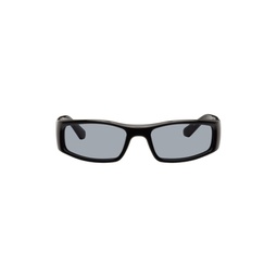 SSENSE Exclusive Black Jet Sunglasses 231230M134044
