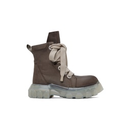 Taupe Jumbo Laced Bozo Tractor Boots 231232M255001