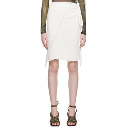 SSENSE Exclusive Off White Wrap Miniskirt 231238F090001