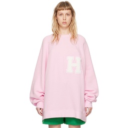 Pink Patch Sweatshirt 231242F098002