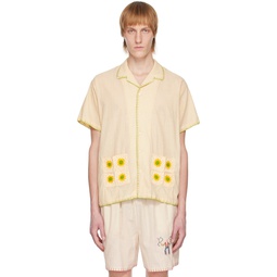 Yellow Granny Square Shirt 231245M192013