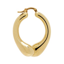 Gold Twisted Single Earring 231249F022012