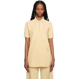 Yellow Embroidered Polo 231249F108000