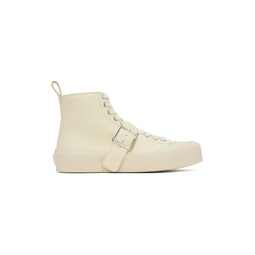 Off White Buckle Sneakers 231249F127006