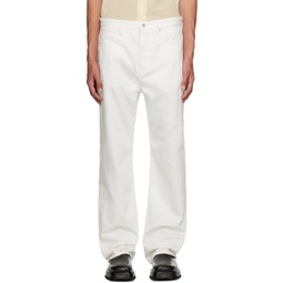 White Five Pocket Jeans 231249M186000