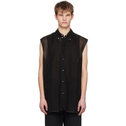 Black Relaxed Fit Shirt 231249M192011