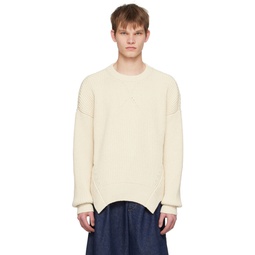 Off White Oversized Sweater 231249M201009