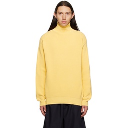 Yellow Relaxed Turtleneck 231249M204009