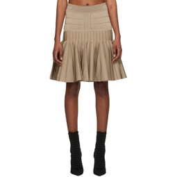 Brown Flared Miniskirt 231251F090041