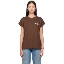Brown Flock T Shirt 231251F110062