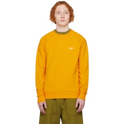 Orange Flocked Sweatshirt 231251M204000