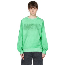 Green Printed Sweatshirt 231251M204018
