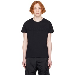 Black Embossed T Shirt 231251M213013