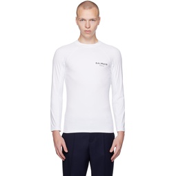 White Raglan Long Sleeve T Shirt 231251M213052