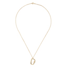 Gold Lock Necklace 231252M145013