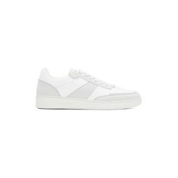 White   Gray Plain Sneakers 231252M237012
