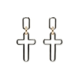 SSENSE Exclusive Silver   Gold Madda Earrings 231253F022081