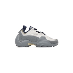 SSENSE Exclusive Gray   Navy Flash X Sneakers 231254M237068