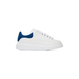 White   Blue Oversized Sneakers 231259F128007