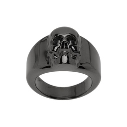 Gunmetal Skull Ring 231259M147020