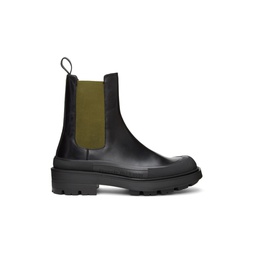Black Leather Chelsea Boots 231259M223001