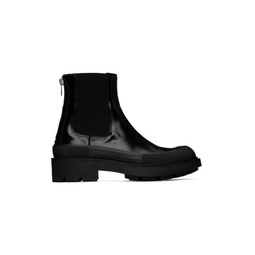 Black Leather Chelsea Boots 231259M223008