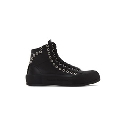 Black Plimsoll Sneakers 231259M236004
