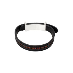 Black Signature Stripe Bracelet 231260M142008