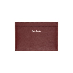 Red Colorblock Card Holder 231260M164007