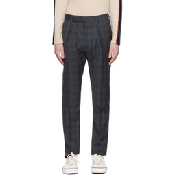 Gray Check Trousers 231260M191005