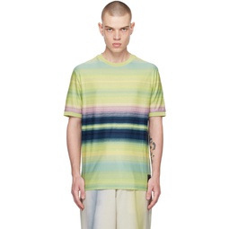 Yellow Untitled Stripe T Shirt 231260M192037