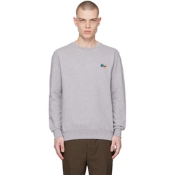 Gray Paint Splattter Sweatshirt 231260M204002