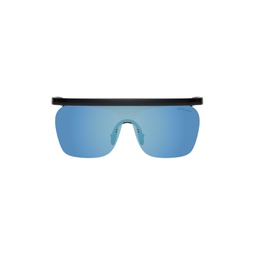 Black Neve Shield Sunglasses 231262M134010