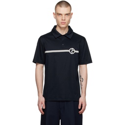 Navy Embroidered Polo 231262M212002