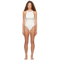White High Cut One Piece Swimsuit 231268F103000