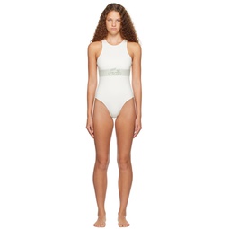 White High Cut One Piece Swimsuit 231268F103000