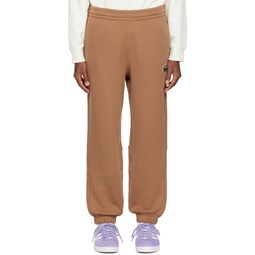 Brown Embroidered Lounge Pants 231268M190012