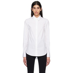 White Spread Collar Shirt 231277F109003
