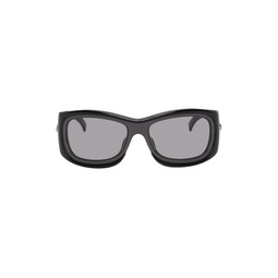 Black Rectangular Sunglasses 231278F005057