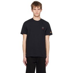 Black Embroidered T Shirt 231287M213006