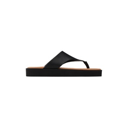 Black Marisol Flat Sandals 231295F124005