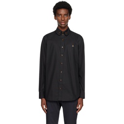 Black Embroidered Shirt 231314M192036